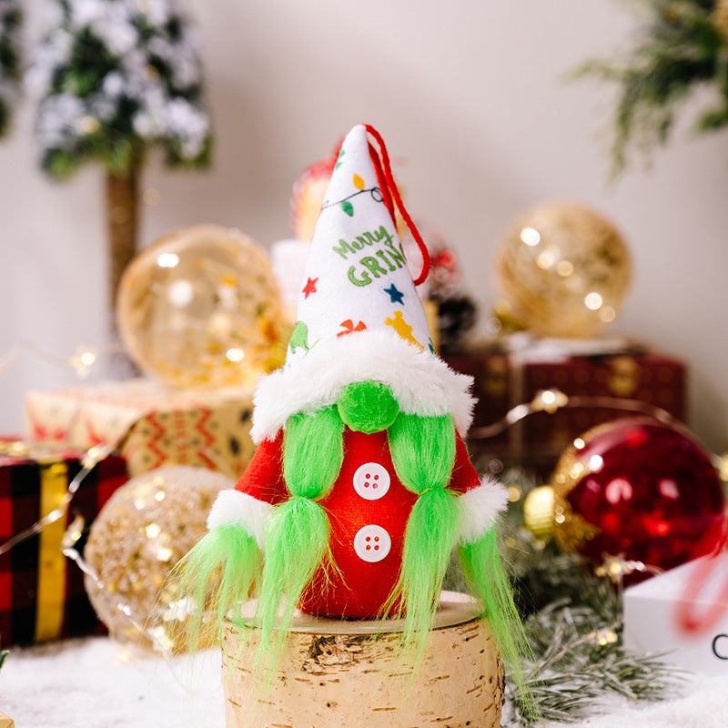 Wholesale Christmas Faceless Doll with Lights Fabric Decoration